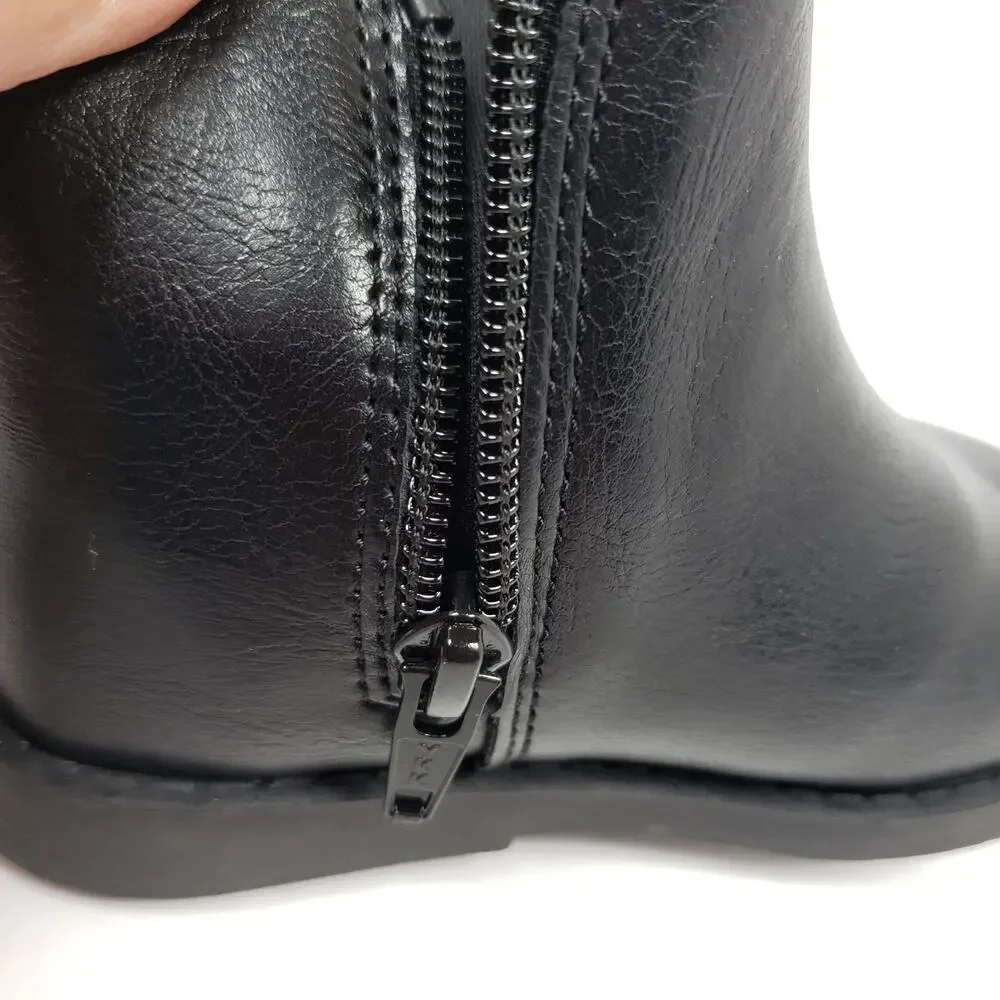 Old Navy Toddler Girls Size 7 Boo Black Side Zip Casual Chelsea Boots
